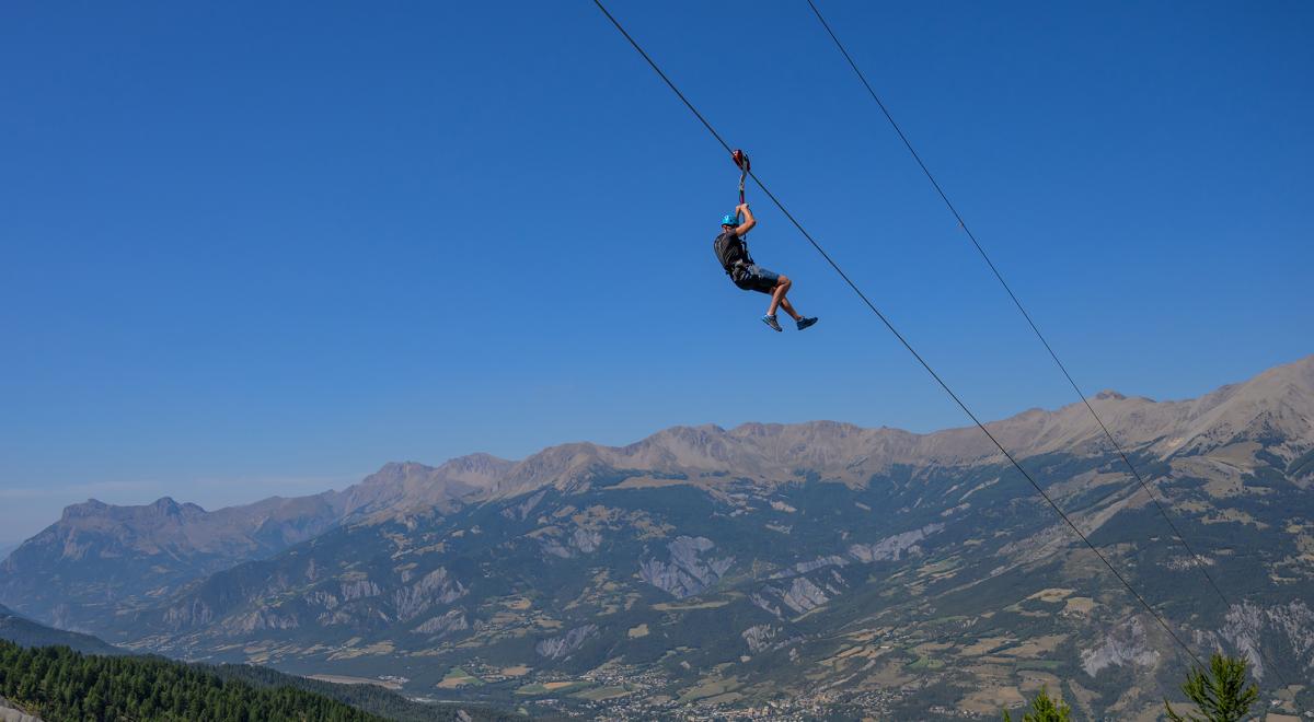 Tyrolienne géante Sauze Super Line - Tyrolienne géante Sauze Super Line