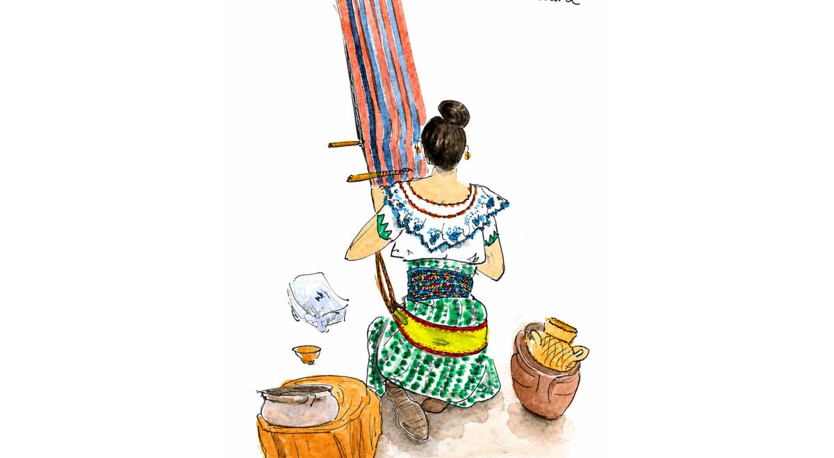 Atelier d'initiation au tissage maya avec Gabrielle Fribourg_Barcelonnette