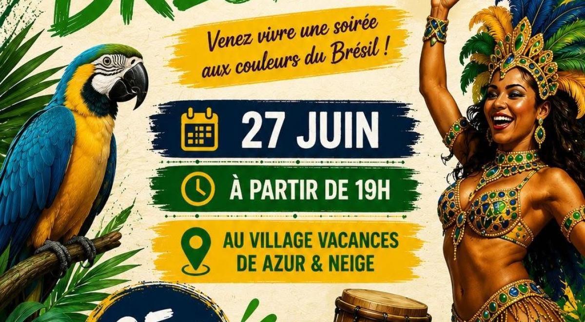 Soirée Brésilienne_Montclar - Affiche Soirée Brésilienne