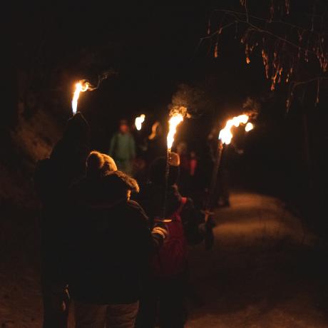 Escape avalanche aux flambeaux - Le Sauze - Balade raquettes aux flambeaux