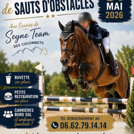 Concours de sauts d'obsatcles aux écuries des Colombets_Seyne - affiche