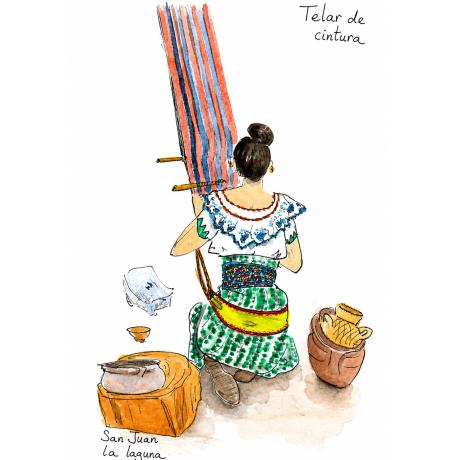 Atelier d'initiation au tissage maya avec Gabrielle Fribourg_Barcelonnette
