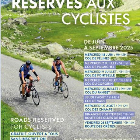 Cols et routes réservés 2025