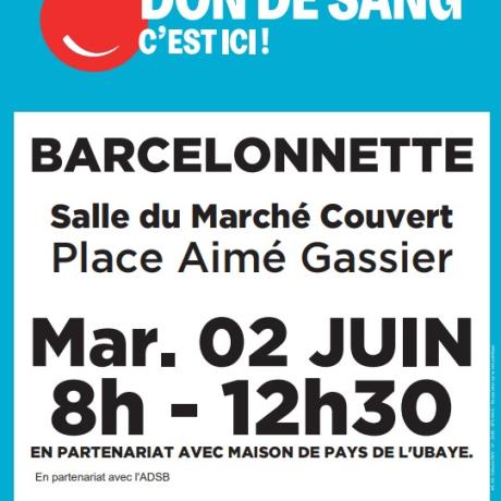 Don du sang 2 juin 2026