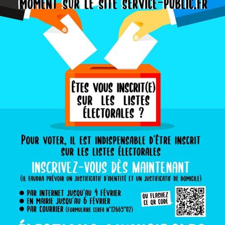 Elections municipales inscription