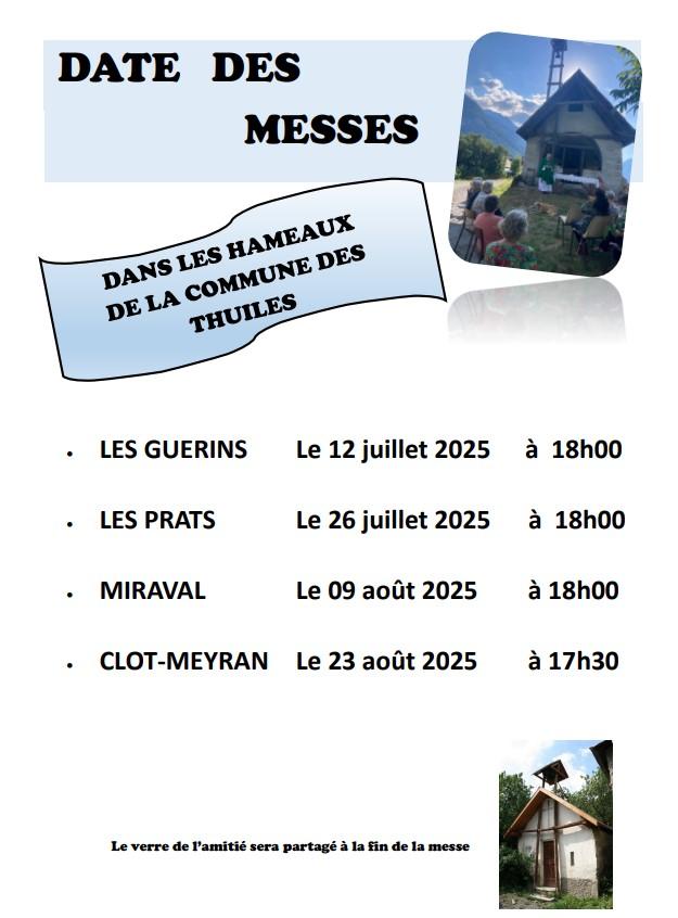 Messes des hameaux 2025