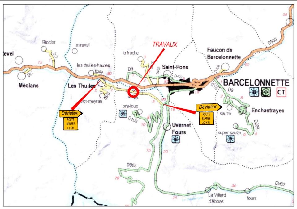 Travaux route des Chapeliers plan Travaux route des Chapeliers plan