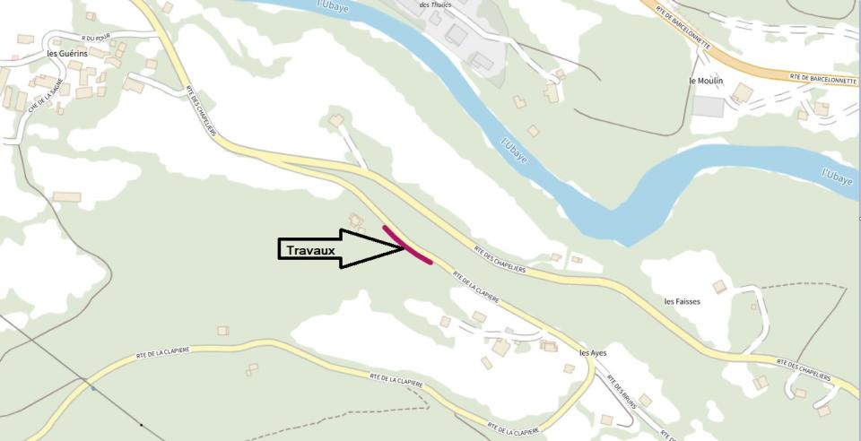 Travaux route de la Clapière