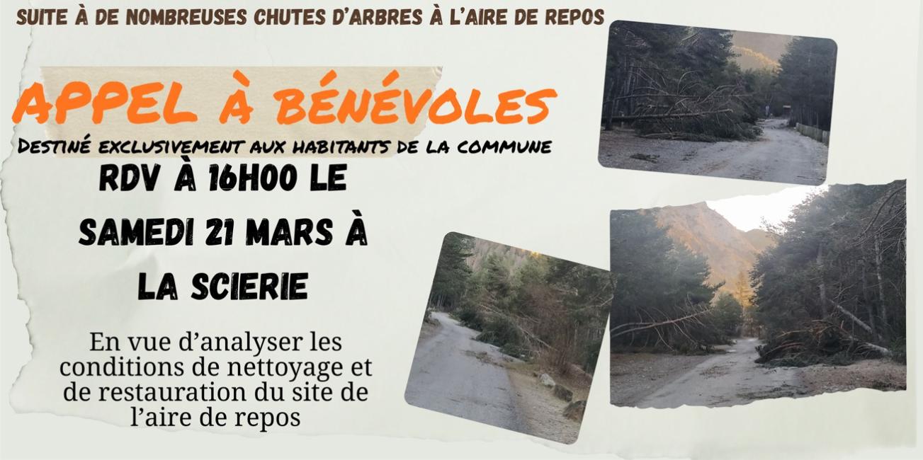 Appel à bénévoles scierie