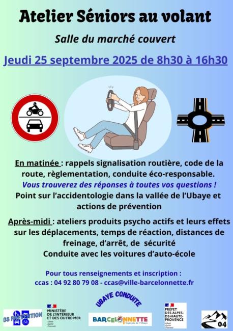 Atelier séniors au volant