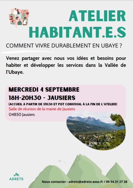 Atelier vivre en Ubaye