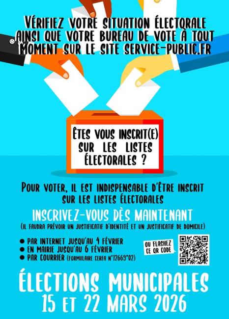 Elections municipales inscription