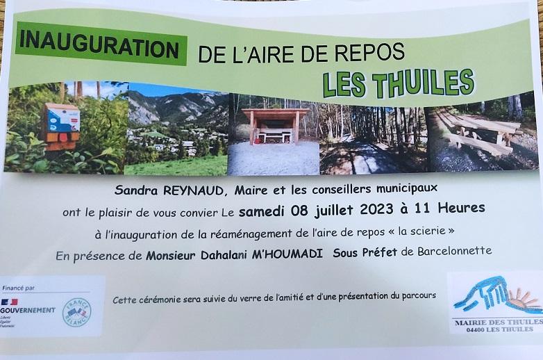 Inauguration aire de repos