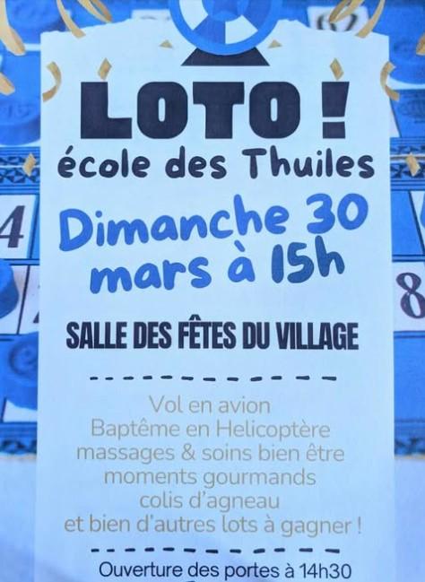 Loto école des Thuiles