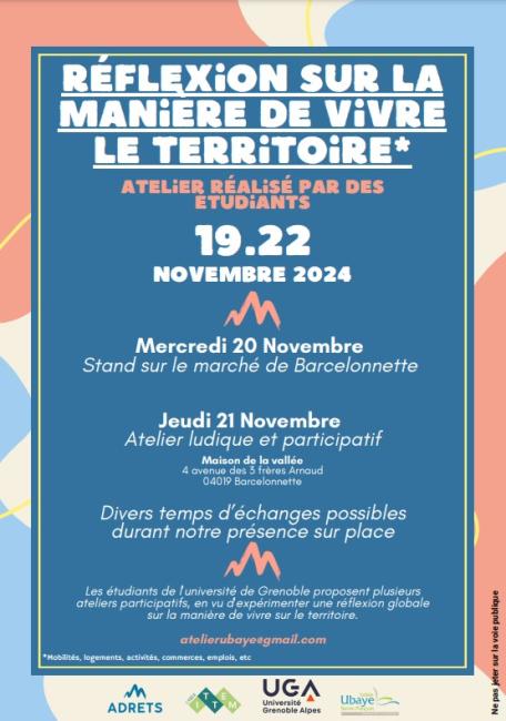 Réflexion vivre sur le territoire Ubaye