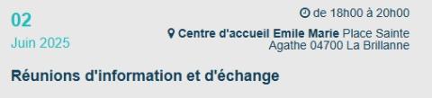 Réunion publique La Brillanne